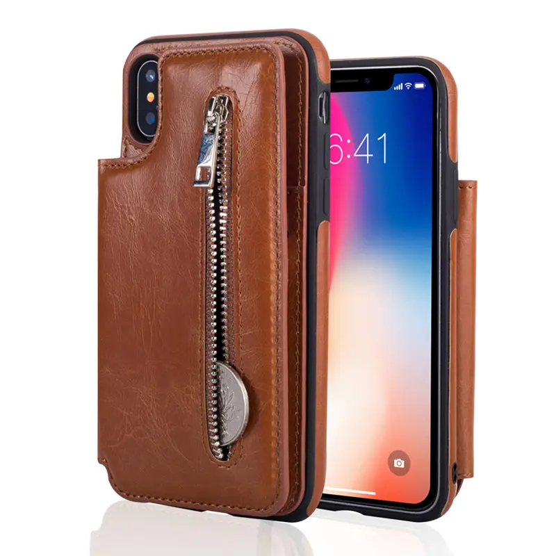 Чехол-Кошелек для Iphone X Роскошный деловой чехол с подставкой из искусственной