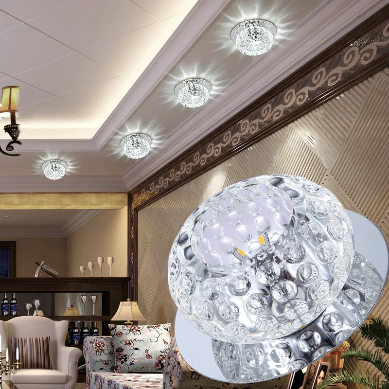 creative corridor round led lamp lights Ceiling Lights LED crystal ceiling lamPs lighting modern entrance hall lights SD119