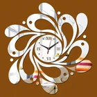 Настенные часы Современное украшение для дома, акриловые зеркальные часы Гостиная 3D кварц иглы