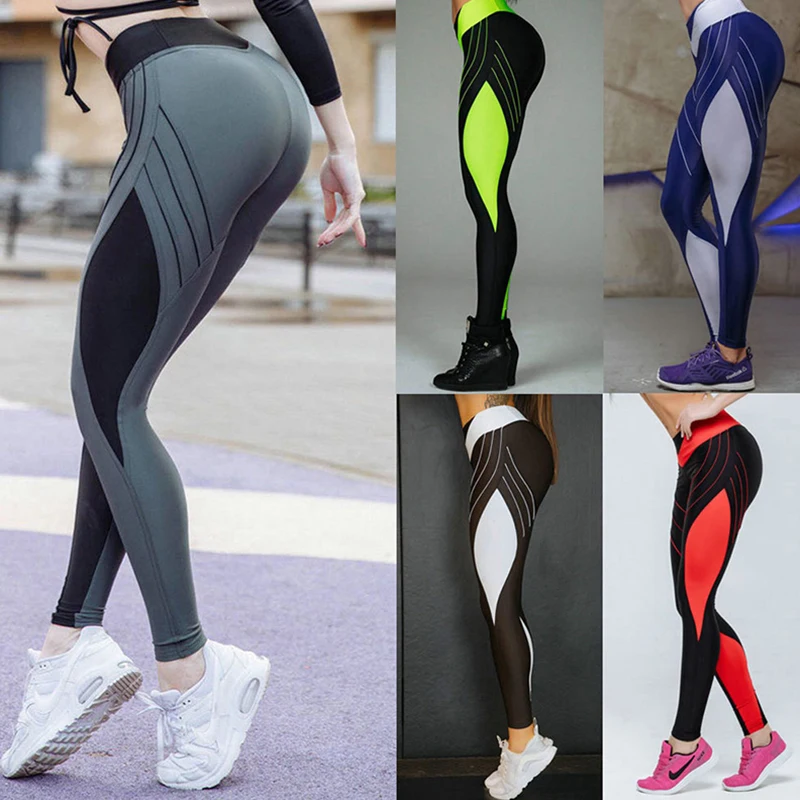 CHRLEISURE 5 видов цветов Высокая талия Леггинсы женские спортивные сексуальные штаны