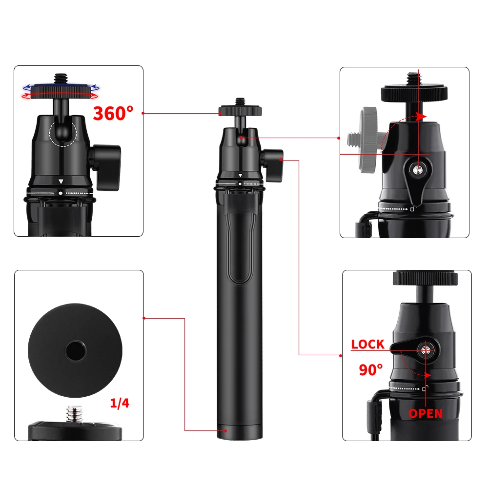 Для экшн Камеры Gopro Hero 7/ 6/54/3 + 4k mijia Мини Bluetooth селфи палка складной штатив монопод