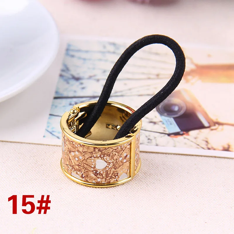 LNRRABC 15Colors Scrunchy Rubber Headband Female Ponytail Gum Girls Charming Headwear Elastic Hair Bands Hair Accessories - Цвет: 13