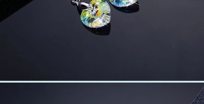 925 пробы Серебряные серьги сердце кристалл от Swarovski для Для женщин милый романтический серьги-подвески с крючком блестящие свадебные Юбилей