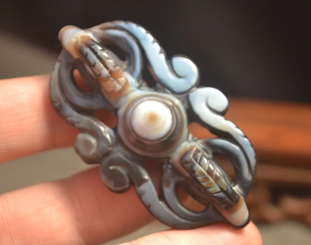 Тибетский оникс Magic Power тотемный Небесный Глаз талисман резьба LLZBD сокровище |