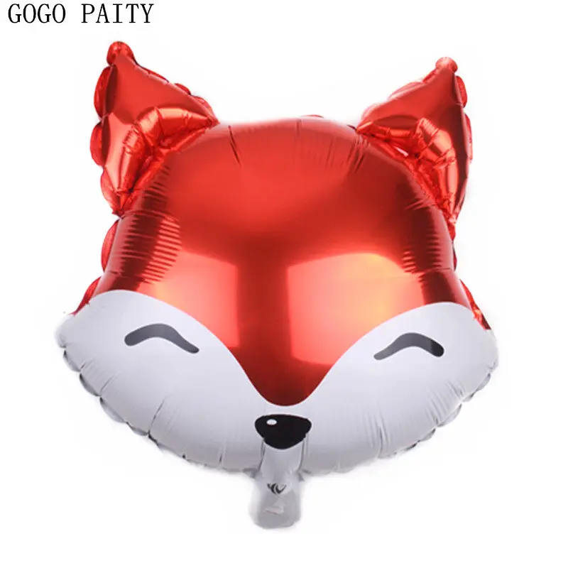 GOGO PAITY новые 18 дюймовые алюминиевые воздушные шары в форме головы лисы Детские