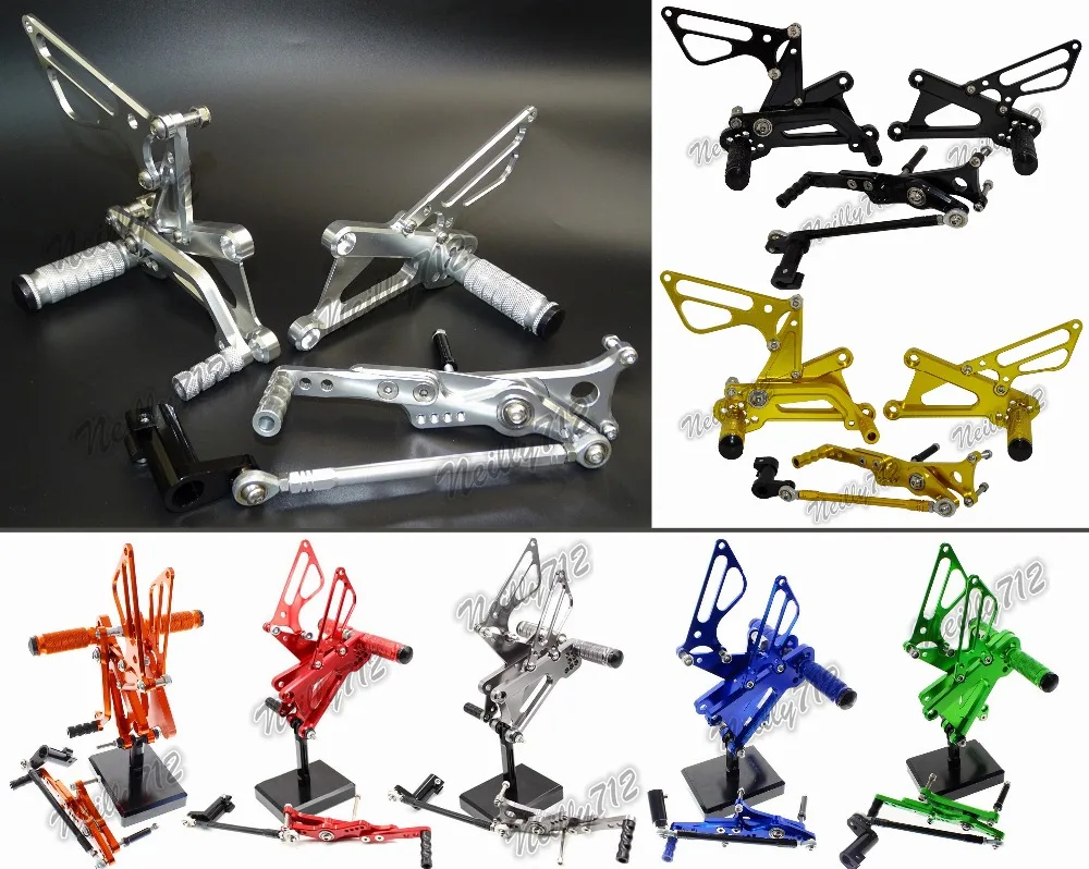 CNC регулируемый Rider Сзади наборы для ухода за кожей Rearset подставка для ног, ухода за кожей ног колышки для Triumph Daytona 675 R 2006 2007 2008 2009 2010 2011 2012