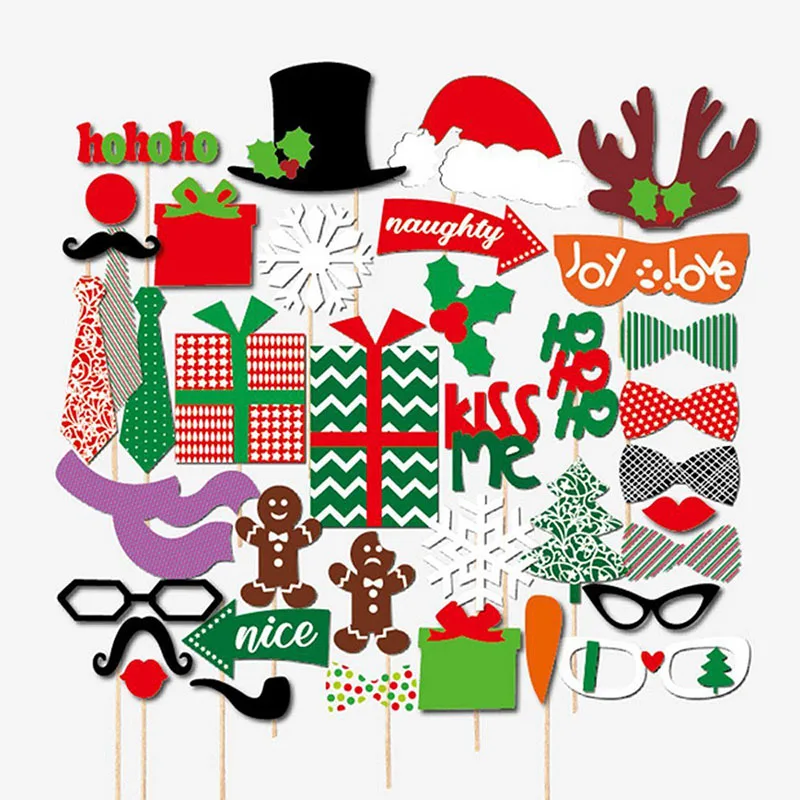 Забавные реквизиты для фотосъемки Рождественская вечеринка День рождения