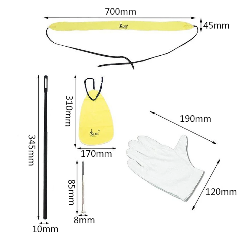 Slade 5 шт./компл. набор для ухода за флейтой саксофоном чистый стержень + ткань