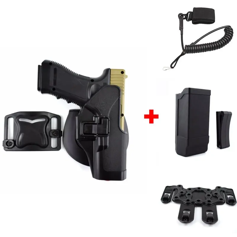 

Quick Drop Tactical Glock 17 19 22 23 31 32 Gun Case Right Hand Belt Holster Gun Carry Glock Accessories Military Pistol Airsoft