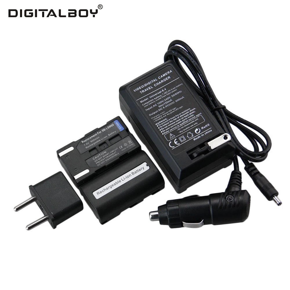 Лидер продаж! 2 шт. Батарея + Зарядное устройство SB-LSM80 SB lsm80 SBLSM80 Перезаряжаемые