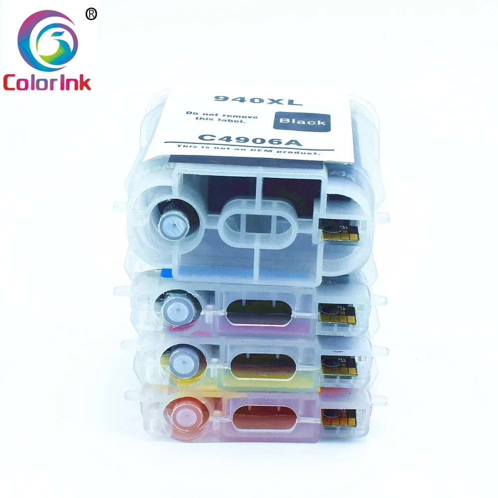 ColoInk 4 пакета для HP 940XL C4906A C4907A C4908A C4909A Officejet Pro 8000 8500 совместимый чернильный