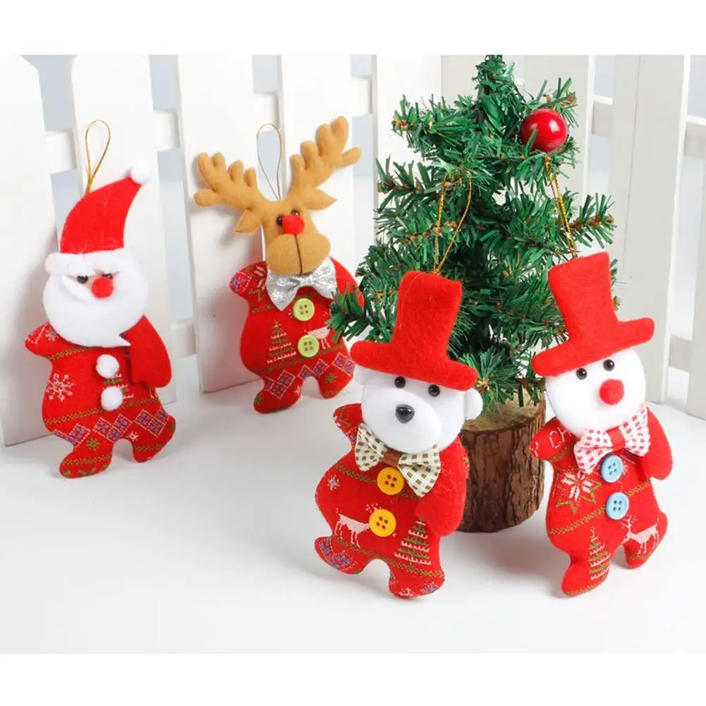 Санта Клаус деревянная новогодняя елка кулон нетканый Рождественский Декор