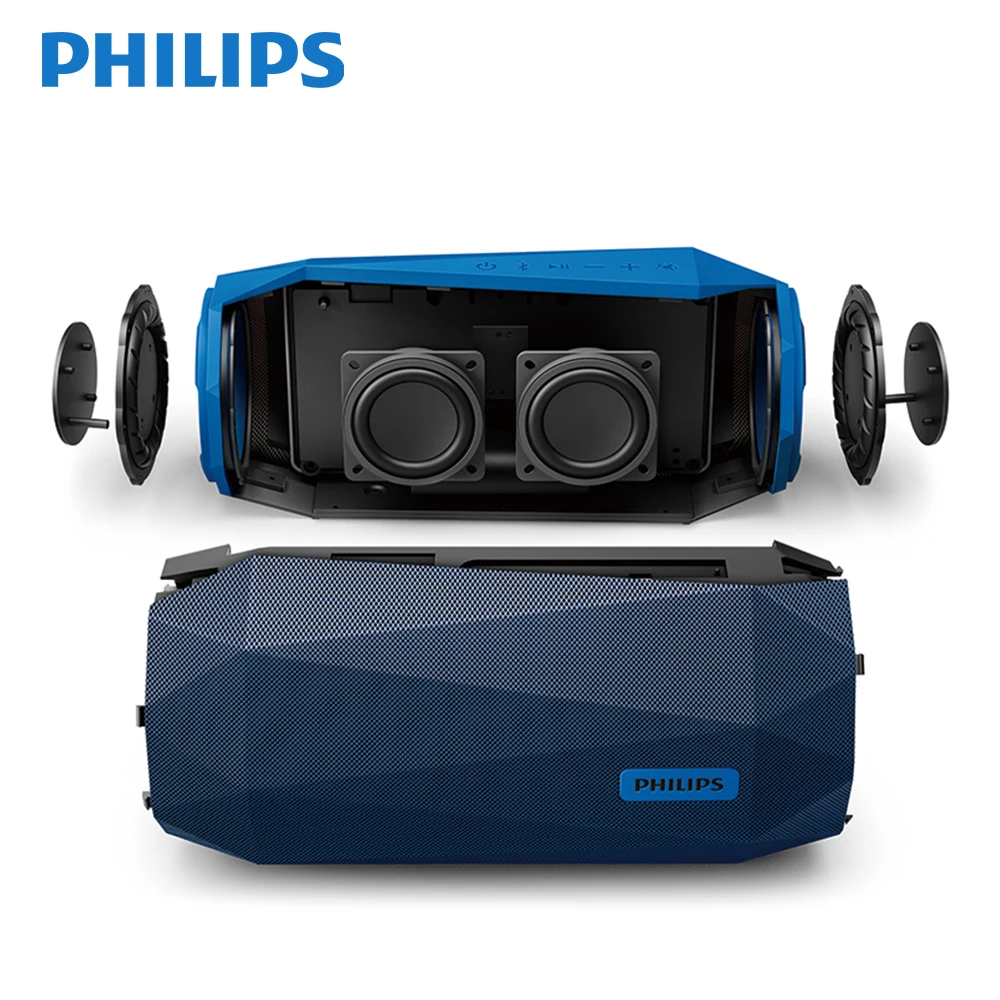 Philips Оригинальный мини Беспроводной динамик Bluetooth IPX7 Водонепроницаемый открытый