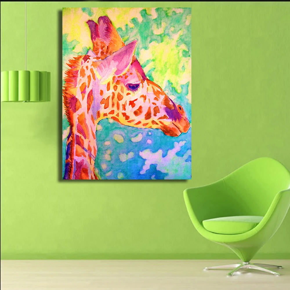Картина маслом на холсте с изображением головы жирафа|oil painting|paintings on canvasanimal oil