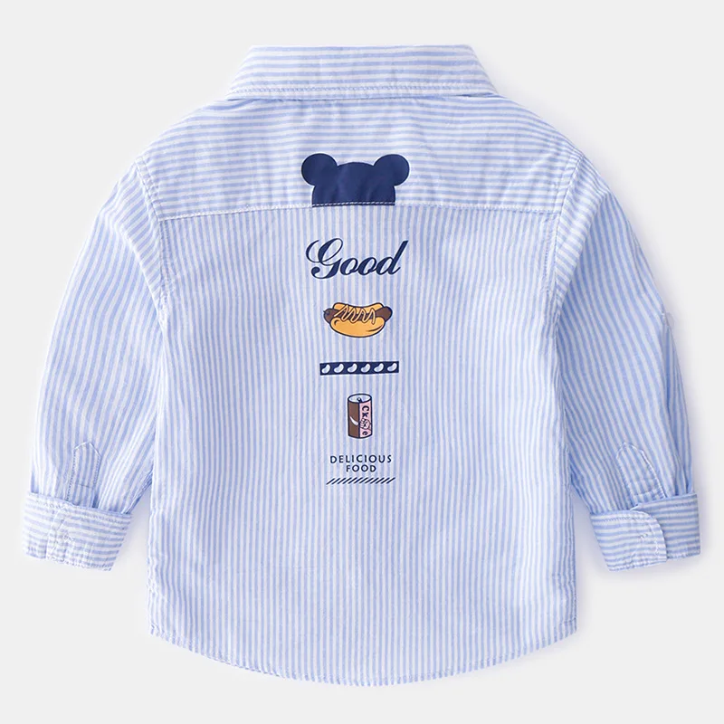 Детские рубашки нового дизайна повседневные с рисунком из мультфильма хлопковые