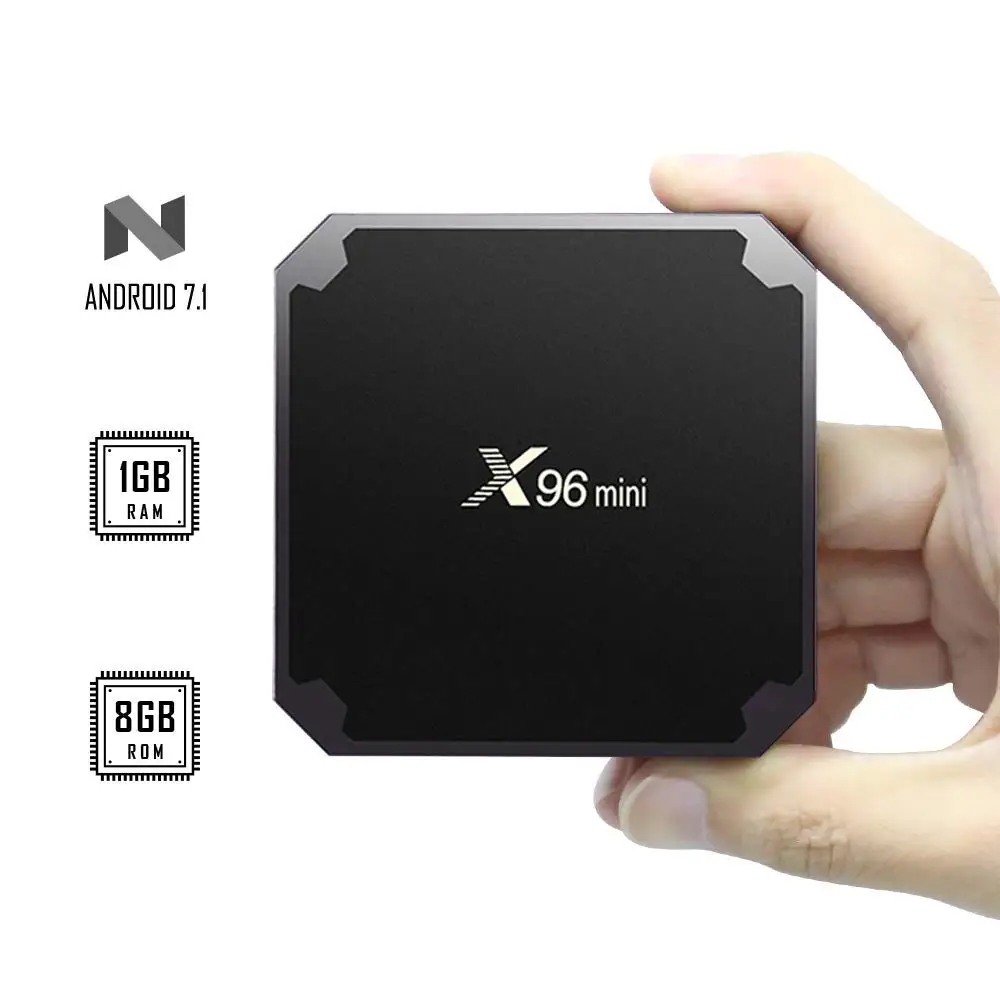 X96mini ТВ приставка WiFi android 7,1 4K 2 Гб 16 Гб Amlogic 1 ГБ 8 ГБ S905W ТВ приставка четырехъядерный Wi-Fi Медиаплеер smart X96 mini