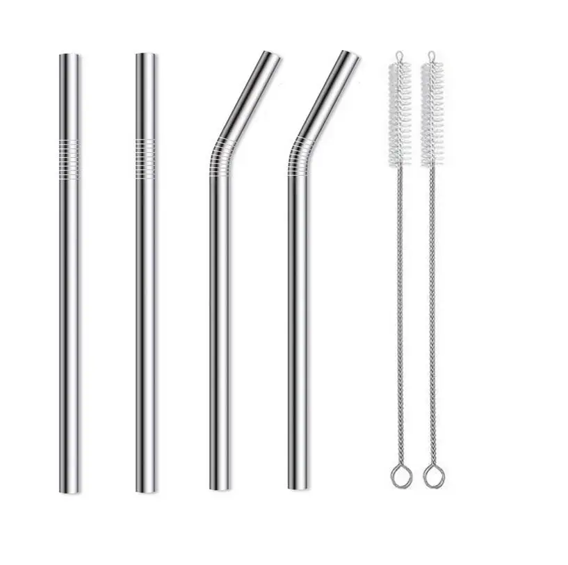 

1000pcs HIGH QUALITY 21.5cm Slim Straight Bent Curved Stainless Steel Straw Drinking Straws 8.5'' Reusable ECO Metal Bar Drinks