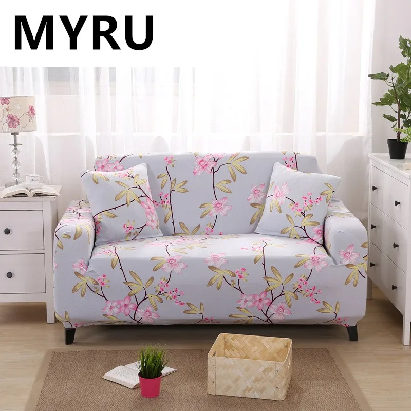 

Pastoral FloralSofa Slipcovers Tight Wrap All-inclusive Slip-resistant Elastic Cubre Sofa Towel Corner Sofa Cover Couch Cover