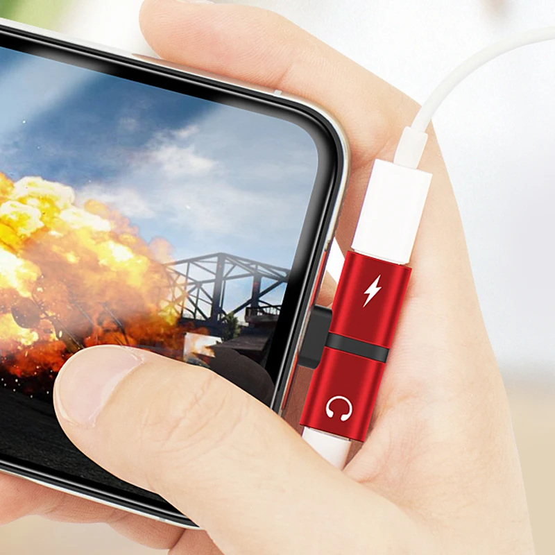 Для 2 световых аудио конвертер сплиттер наушников Aux кабель адаптер для iPhone 7 8 Plus X