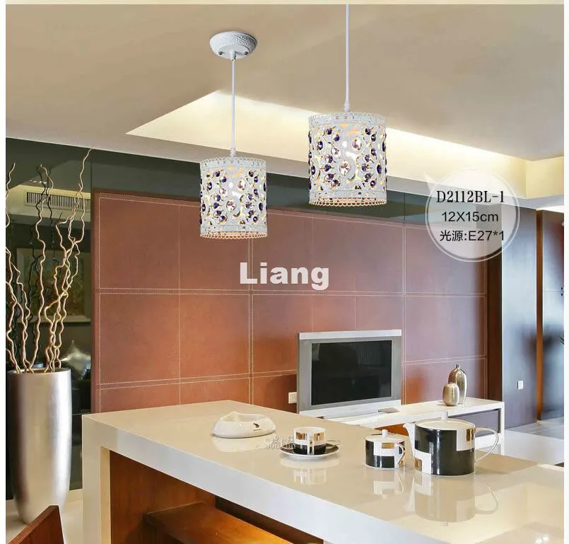 Бесплатная доставка Белый Синий стиль богемский подвесной светильник красочный