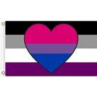 Асексуальный биромантический флаг, 3 Х5 футов, из полиэстера, большой ЛГБТ-флаг