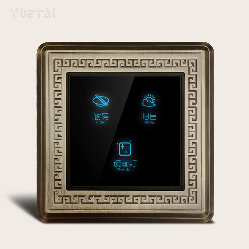 Настенный выключатель для домашней автоматизации сенсорная панель из