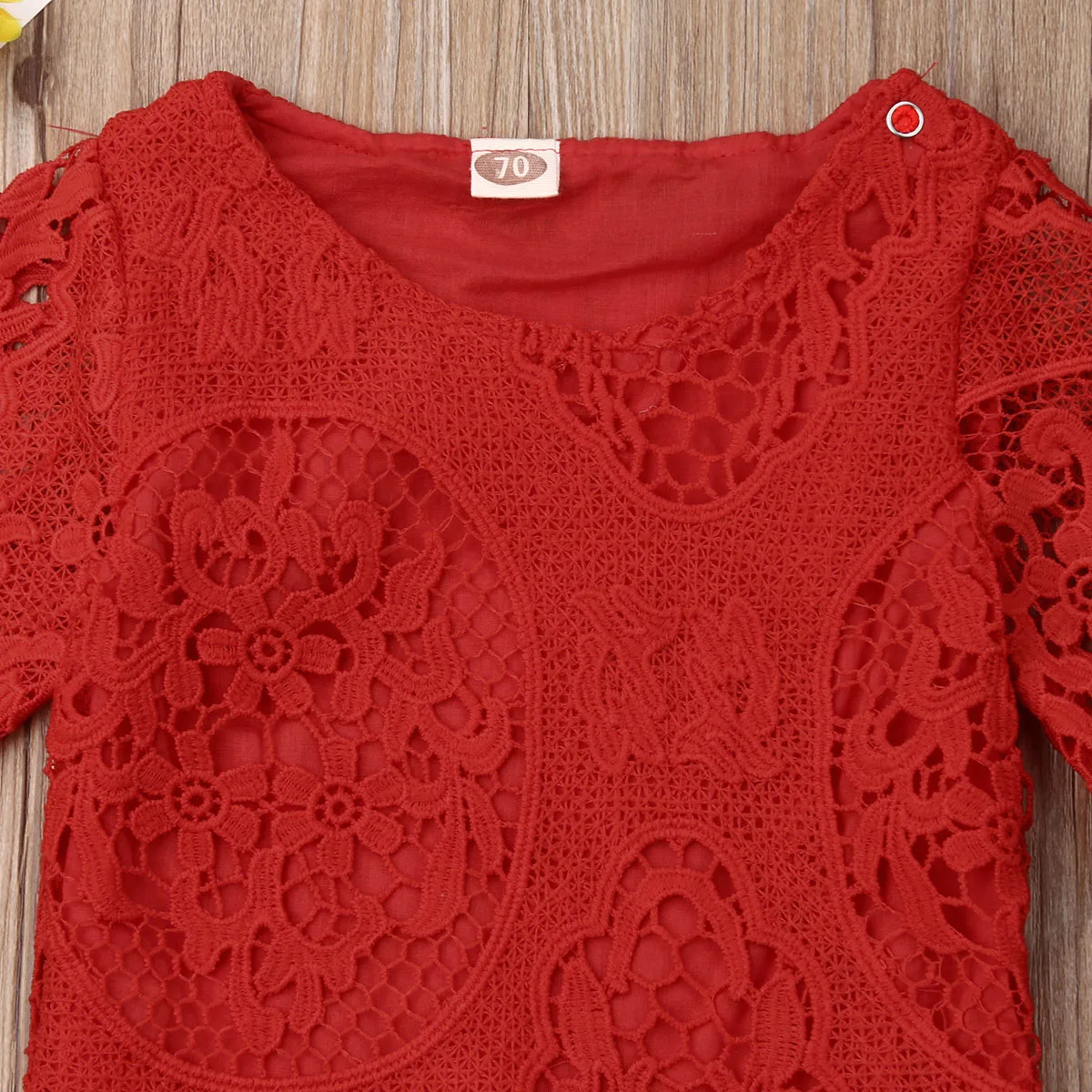 Боди для малышей Новинка лета 2019 одежда маленьких девочек кружевное однотонное