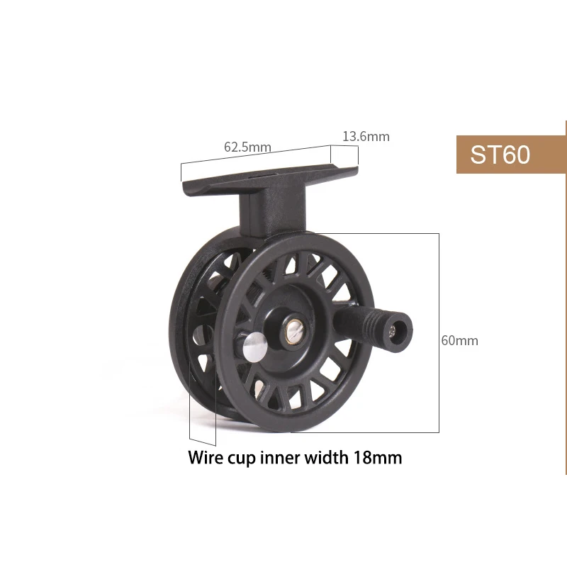 Leo Fishing Reels 27759 ABS Plastic High-footed Front Wheel Fly Reel Ice Wheels Bobbin Black Accessories Pesca | Спорт и развлечения