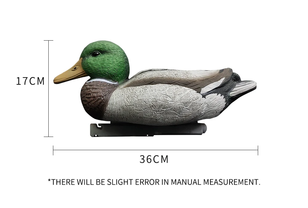 14 в Mallard с короткой головкой Дрейк утка приманки Манки для охоты на уток 3D PE открытый резиновая уточка 1 шт. украшение для бассейна сада