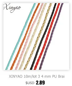 XINYAO 5 м/лот, 3 мм, 5 мм, 10 мм, плоский шнур из натуральной кожи, черный, коричневый, кожаный шнур, нить для изготовления ювелирных изделий, браслет, аксессуары