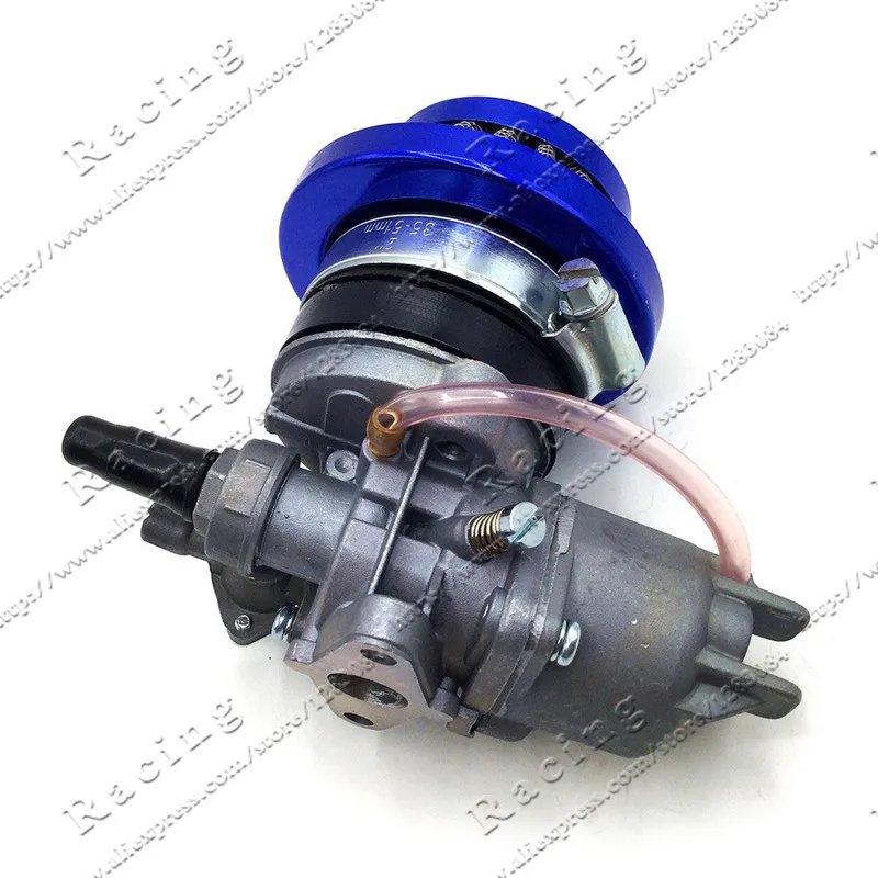 Blue Карбюратор Carb Carby+ сталь 44 мм воздушный фильтр красный синий+ стек для 47cc 49cc мини мото грязи карманный велосипед ATV Quad Go Kart Мини Мото - Цвет: Blue