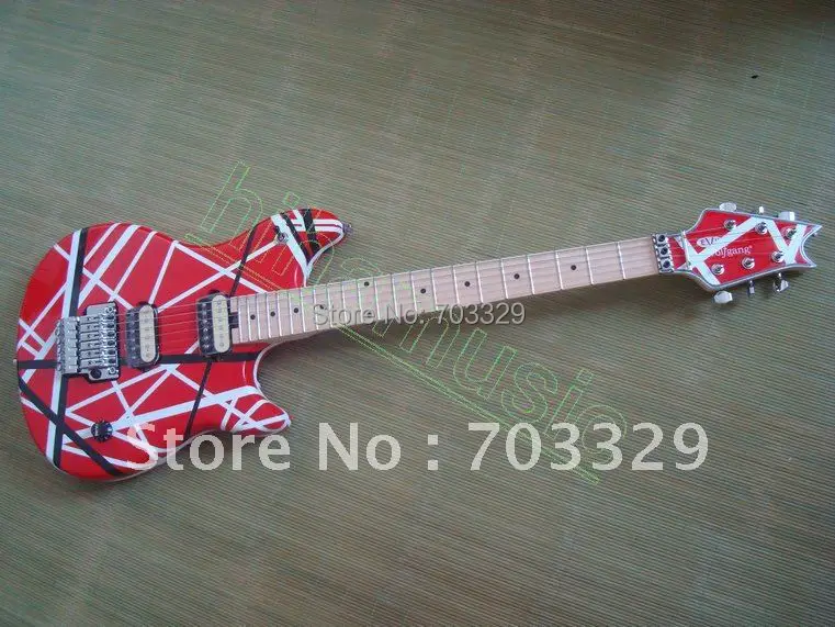 E V H VAN HALEN Гитары Вольфганг 5150 белые и красные полосы пикапы зебры Charvel Гатри говн