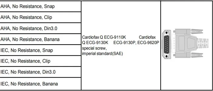Совместим с Nihon kohden 9010/9020/9620 кабель ЭКГ с 10 leadwires ekg кабель(без resisitor), дБ 15pin to Banana 4,0