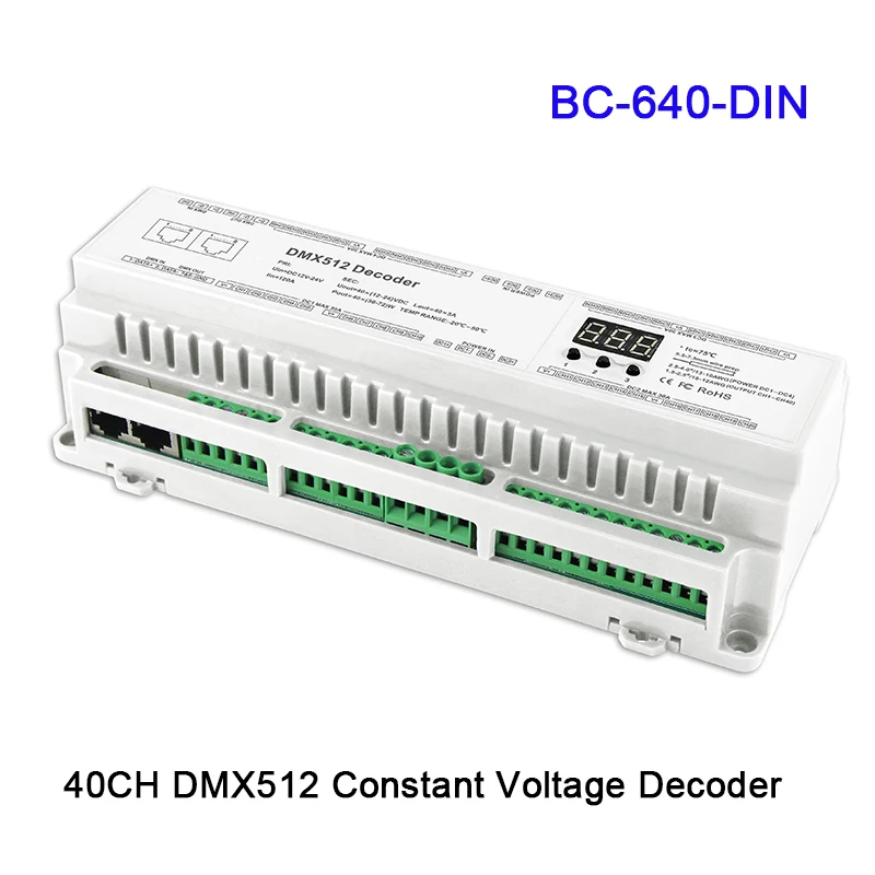 Светодиодный декодер RGBW/RGB новый для светодиодной ленты 24/32/40 каналов DMX512 8 бит 16