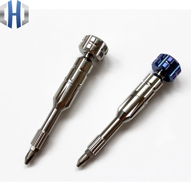 Titanium Alloy EDC Screwdriver Disassembly Home Portable Gadget Cross Bit Riding Equipment Screwdriver Multi Tools