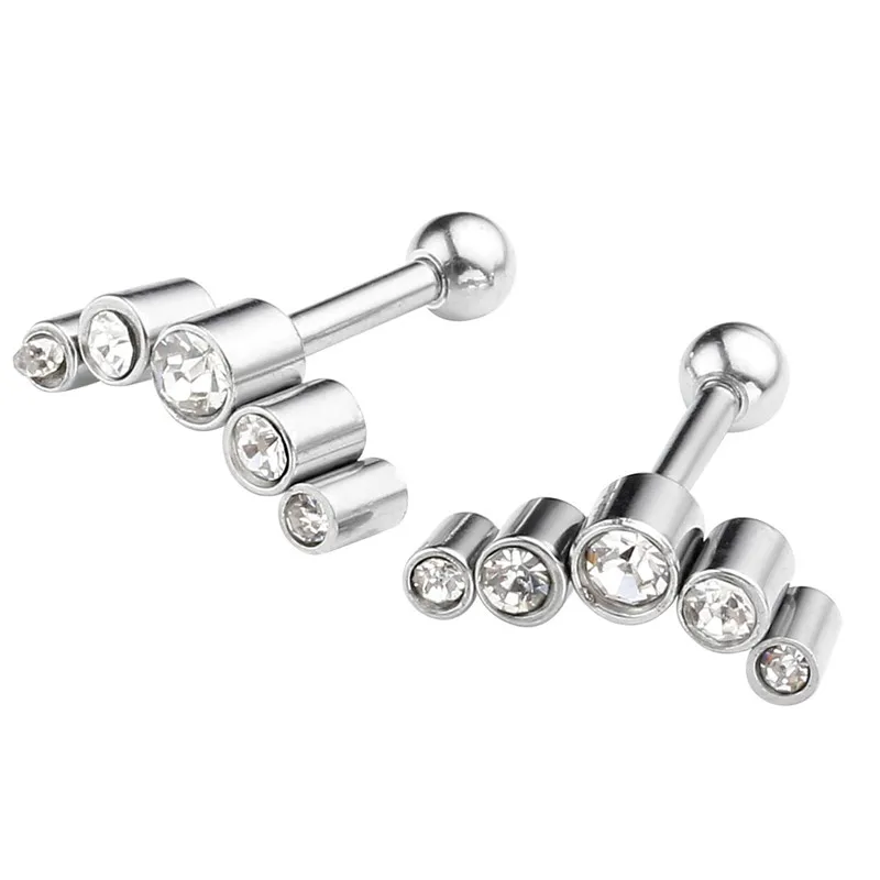 8 шт. серьги гвоздики из нержавеющей стали для пирсинга|bar piercing|tragus helix16 gauge |