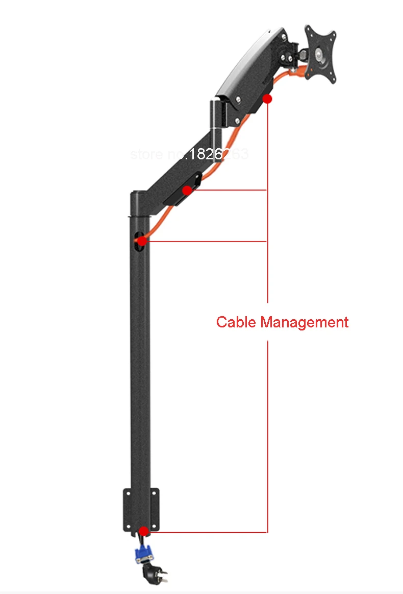 Heavy Duty 1"-27" ЖК-дисплей монитор напольная подставка диван боковая фиксированная ТВ Крепление Держатель для монитора компьютера газ пружинный рычаг LD216A загрузка 10kgs