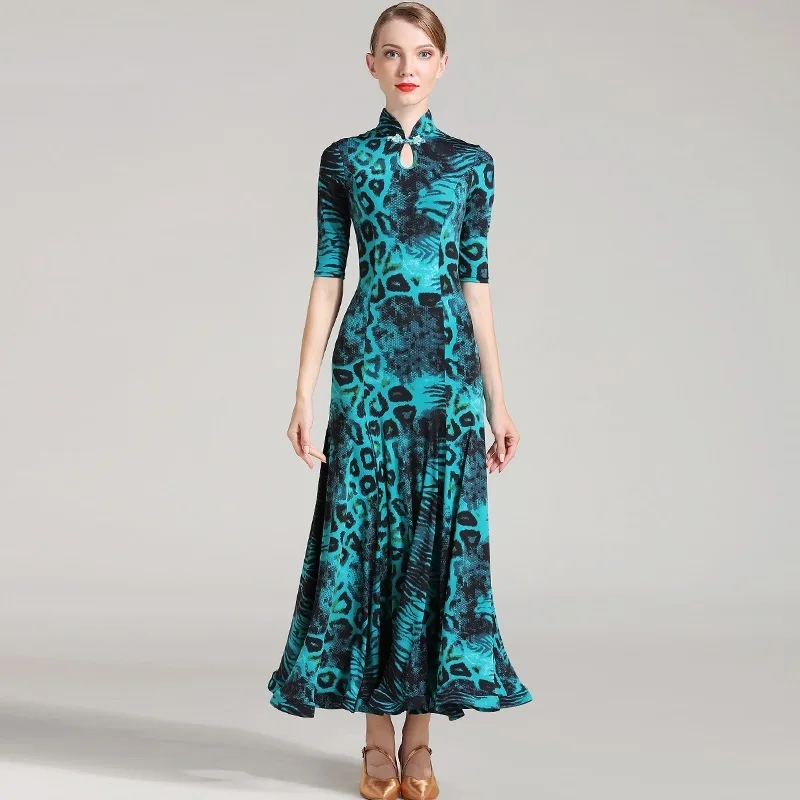 Взрослая современная танцевальная одежда для женщин Cheongsam воротник взрослых