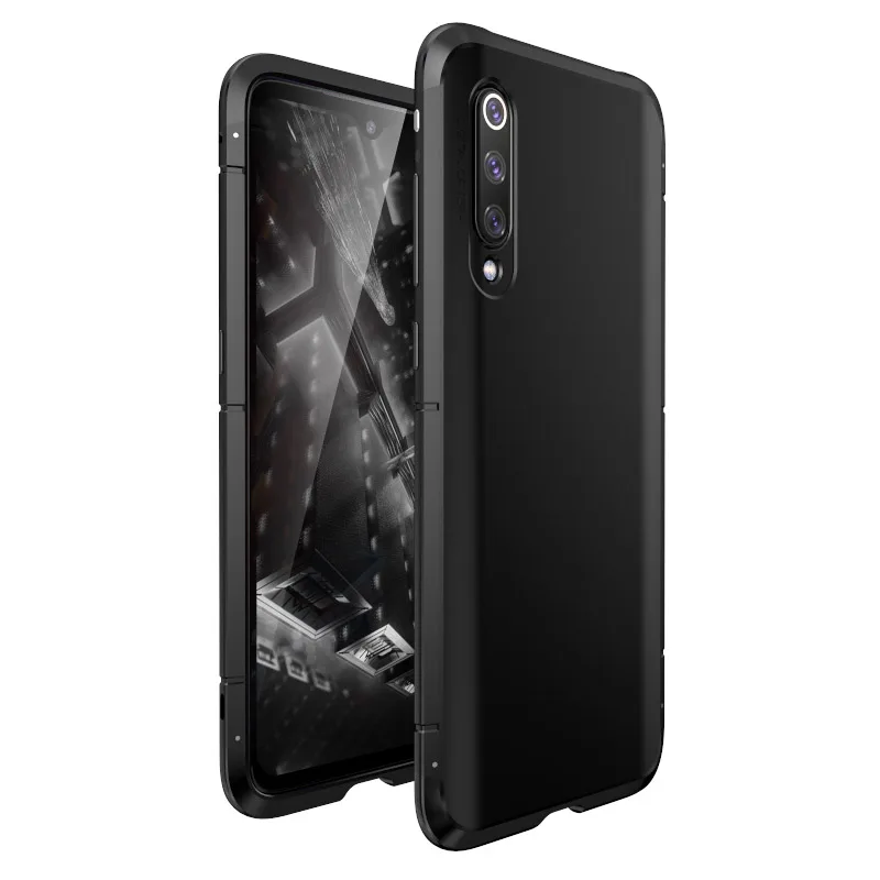 Full Black Противоударный металлический чехол-бампер для Xiaomi mi 9, чехол для mi 9, жесткий чехол с защитой от отпечатков пальцев, задняя крышка для xiomi Xiaomi mi 9, чехол-Броня M9 - Цвет: Full Black