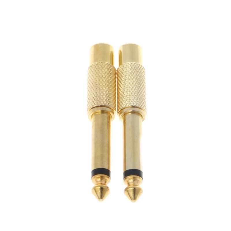 OOTDTY 2 шт. 6 35 мм 1/4 &quotмоно штекер к RCA гнездовой разъем аудио адаптер конвертер