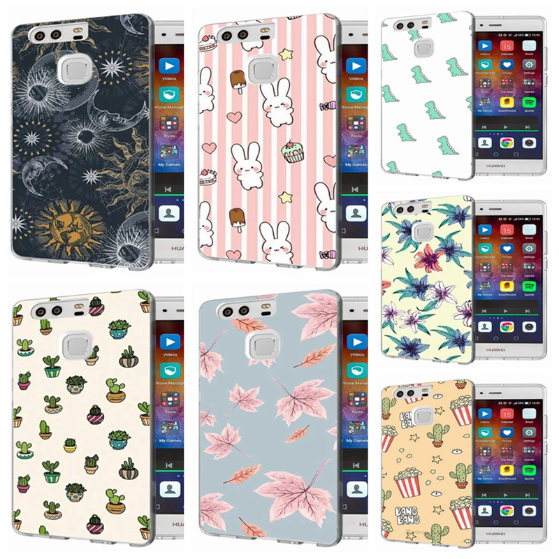 Soft TPU Pattern Silicone Case For Huawei P9 P10 Lite P8 2016 2017 Y5 II 2 Y5ii / Y6ii Ultra Slim Cover Capa A154 |
