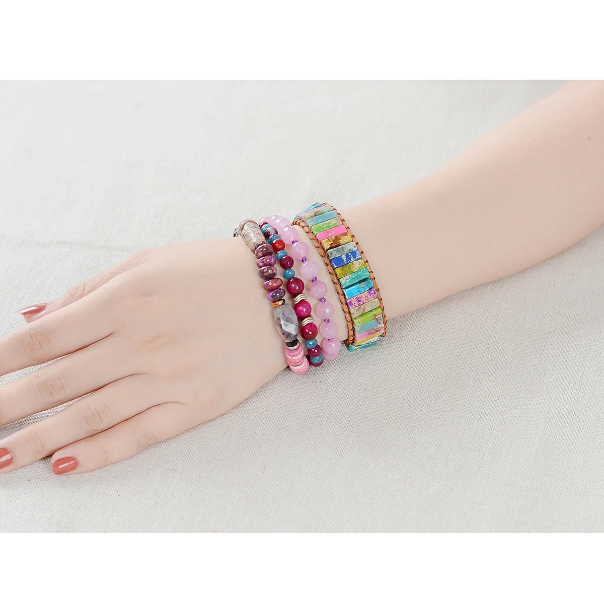 Креативные ювелирные подарки ручной работы браслеты из натуральных камней с