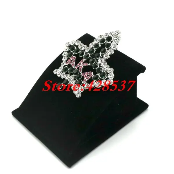 Fashion Zinc Alloy White Pink Green Crystals AKA Greek Sorority Symbol Alpha Kapa IVY Leaf Pendant Jewelry Brooches Pins | Украшения и