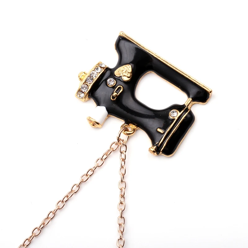 Эмалированный сплав швейная машина кулон золото милый наперсток нить чокер для