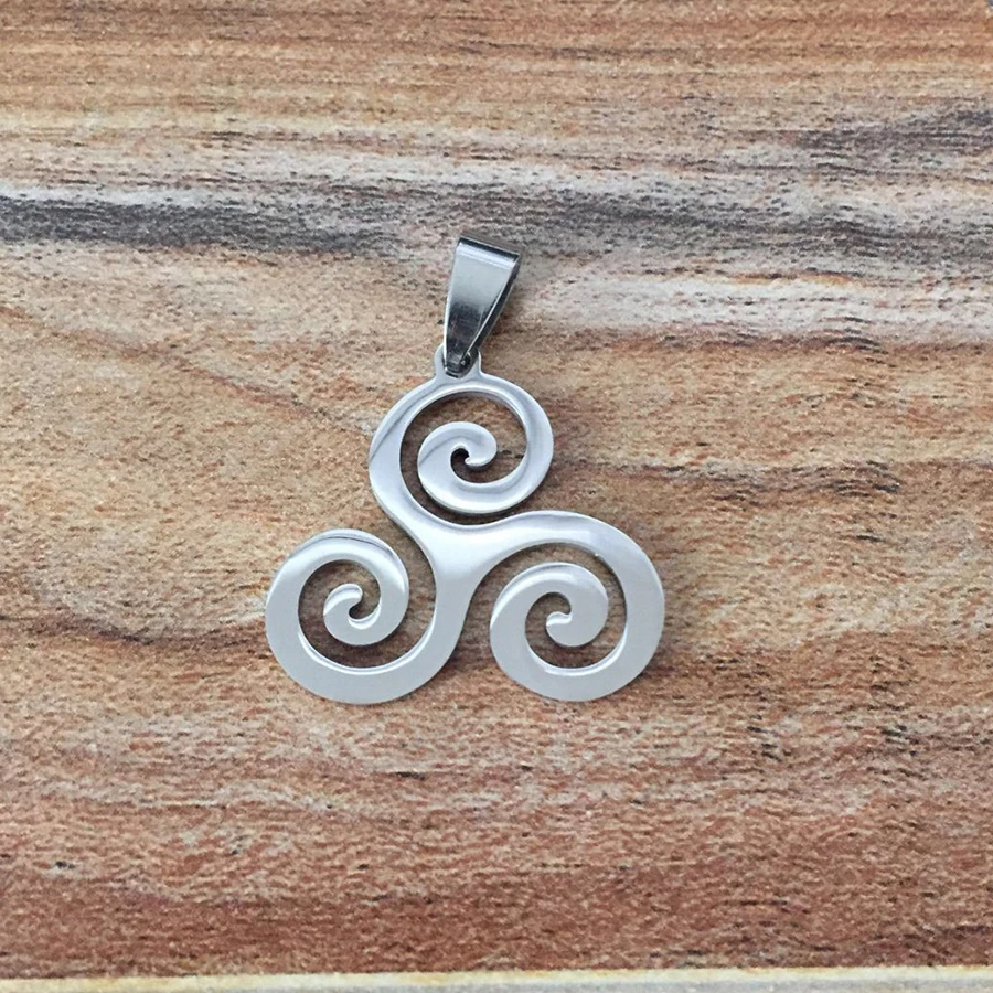 HOBBORN Трендовое женское ожерелье с волком из нержавеющей стали Triskele Triskelion Allison Argent, мужские подвески и ожерелья, ювелирное изделие, подарок