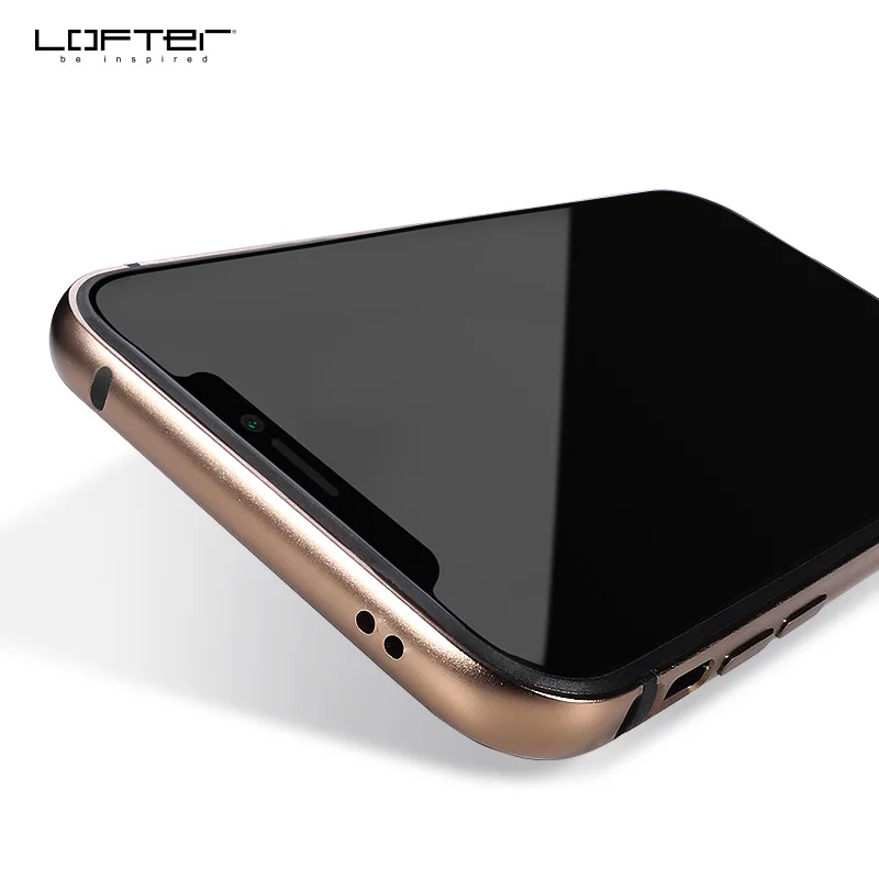 Lofter X металлический каркас силиконовый чехол для мобильного телефона оболочка с простой индивидуальностью - Цвет: Golden