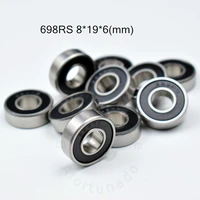 miniature bearing 698rs 10 pieces 8196mm free shipping chrome steel rubber sealed high speed mechanical equipment parts