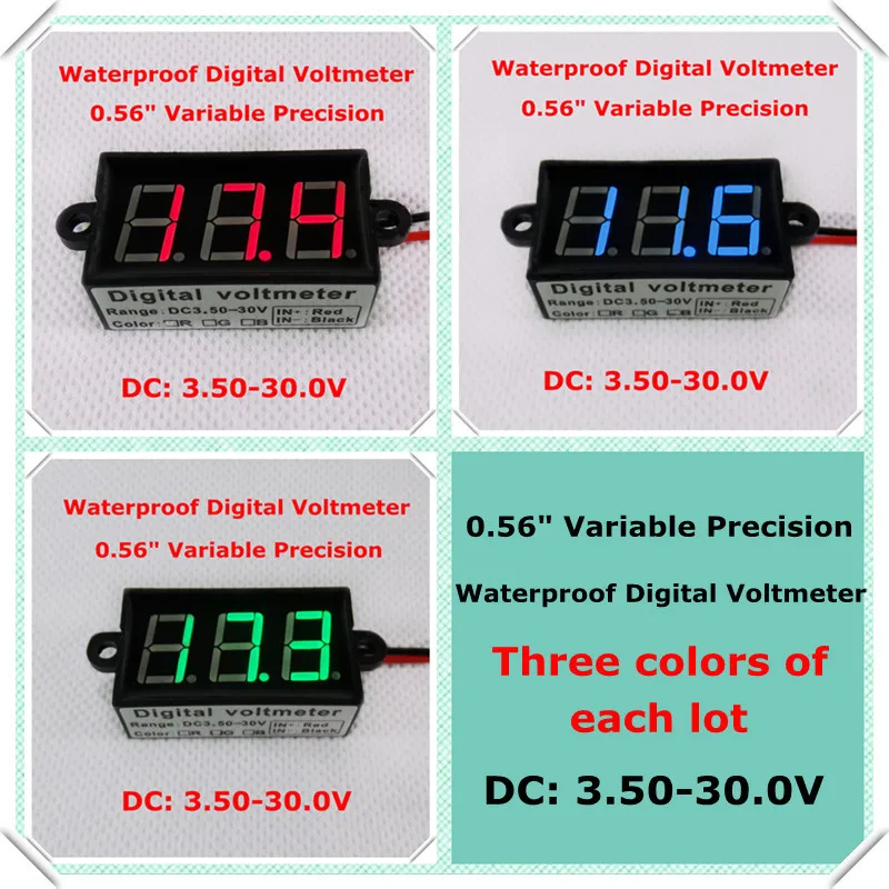 Цифровой вольтметр RD водонепроницаемый измеритель напряжения с