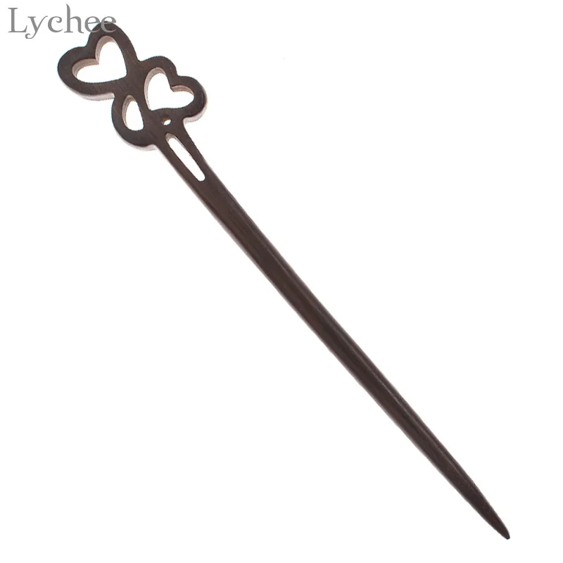 12 Lychee Винтаж вырезано из черного дерева деревянные женские палочки для волос шпильки ручной работы минимализм женские этнические элегантные Hairwear Ретро ювелирные изделия - Окраска металла: 12