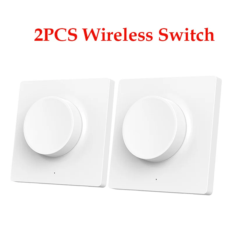 2pcs Wireless Switch 2 шт. умный диммер Xiaomi Mijia Yeelight интеллектуальная Регулировка выключения света все еще работает 5 в 1 управление смарт-переключатель - Цвет: 2pcs Wireless Switch
